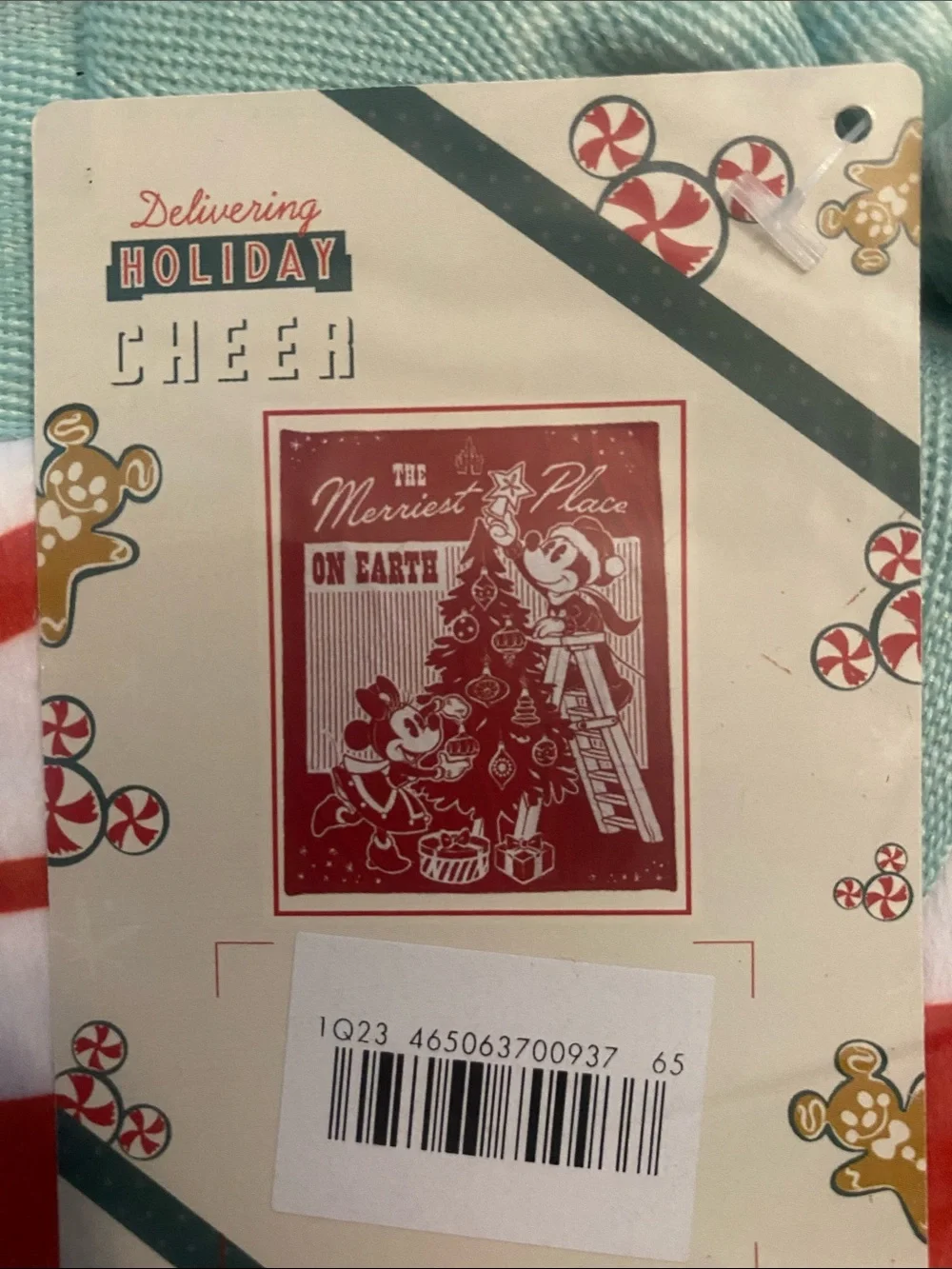 Disney Holiday Red and White Decorative Throw Blanket